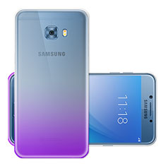 Coque Ultra Slim Transparente Souple Degrade pour Samsung Galaxy C7 Pro C7010 Violet
