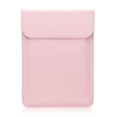 Double Pochette Housse Cuir L01 pour Huawei Honor MagicBook 15 Rose