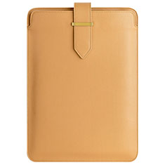 Double Pochette Housse Cuir L04 pour Apple MacBook Pro 13 pouces Marron