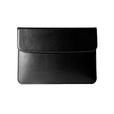 Double Pochette Housse Cuir L05 pour Apple MacBook 12 pouces Noir