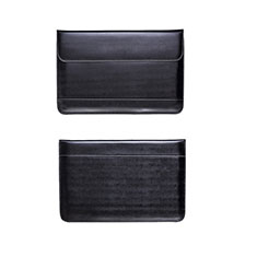 Double Pochette Housse Cuir L14 pour Apple MacBook Air 13 pouces (2020) Noir