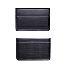 Double Pochette Housse Cuir L14 pour Apple MacBook Pro 13 pouces Noir