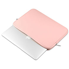Double Pochette Housse Cuir L16 pour Apple MacBook Air 11 pouces Rose