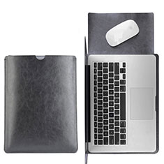 Double Pochette Housse Cuir L17 pour Apple MacBook Pro 13 pouces Retina Noir