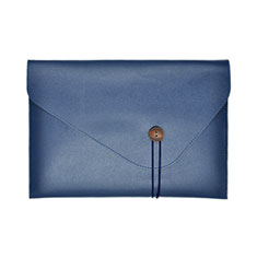 Double Pochette Housse Cuir L22 pour Apple MacBook 12 pouces Bleu