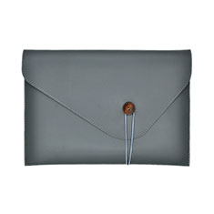 Double Pochette Housse Cuir L22 pour Apple MacBook Air 11 pouces Gris