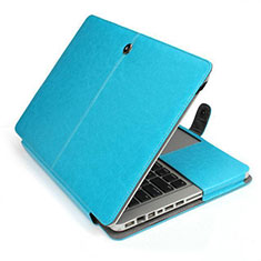 Double Pochette Housse Cuir L24 pour Apple MacBook 12 pouces Bleu Ciel