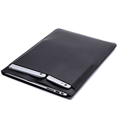 Double Pochette Housse Cuir pour Huawei Honor MagicBook 14 Noir