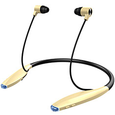 Ecouteur Sport Bluetooth Stereo Casque Intra-auriculaire Sans fil Oreillette H51 pour Oppo Reno9 Pro+ Plus 5G Or