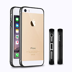 Etui Bumper Luxe Aluminum Metal pour Apple iPhone 5 Noir