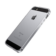 Etui Bumper Luxe Aluminum Metal pour Apple iPhone SE Gris