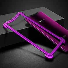Etui Bumper Luxe Aluminum Metal pour Oppo Find X Super Flash Edition Violet