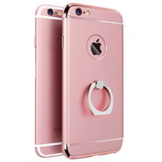 Etui Bumper Luxe Metal et Plastique avec Support Bague Anneau pour Apple iPhone 6 Plus Rose