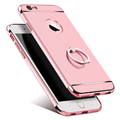 Etui Bumper Luxe Metal et Plastique avec Support Bague Anneau pour Apple iPhone 6S Or Rose