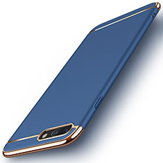Etui Bumper Luxe Metal et Plastique F01 pour Apple iPhone 8 Plus Bleu
