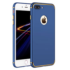 Etui Bumper Luxe Metal et Plastique F02 pour Apple iPhone 8 Plus Bleu