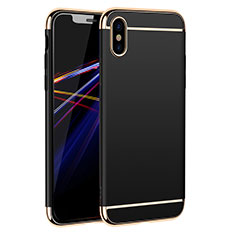 Etui Bumper Luxe Metal et Plastique M01 pour Apple iPhone Xs Noir