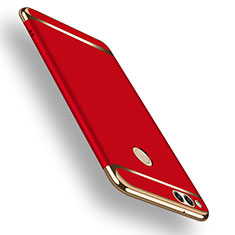 Etui Bumper Luxe Metal et Plastique pour Huawei Honor Play 7X Rouge