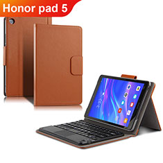 Etui Clapet Portefeuille Livre Cuir L02 pour Huawei Honor Pad 5 8.0 Marron