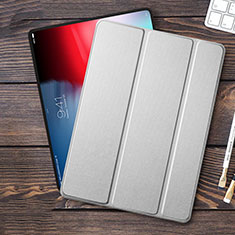 Etui Clapet Portefeuille Livre Cuir pour Apple iPad Pro 11 (2018) Argent