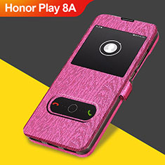 Etui Clapet Portefeuille Livre Cuir pour Huawei Honor Play 8A Rose Rouge