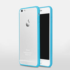 Etui Contour Silicone et Vitre Transparente Mat pour Apple iPhone 6 Plus Bleu