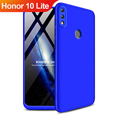 Etui Plastique Mat Protection Integrale 360 Degres Avant et Arriere pour Huawei Honor 10 Lite Bleu