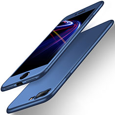 Etui Plastique Mat Protection Integrale 360 Degres Avant et Arriere Q01 pour Apple iPhone 8 Plus Bleu