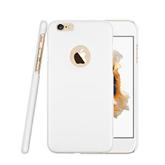 Etui Plastique Rigide avec Trou Mat pour Apple iPhone 6 Blanc