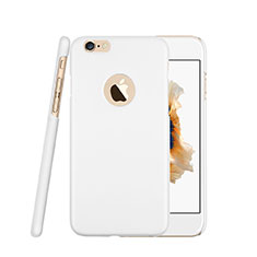 Etui Plastique Rigide avec Trou Mat pour Apple iPhone 6 Plus Blanc