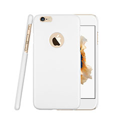 Etui Plastique Rigide avec Trou Mat pour Apple iPhone 6S Blanc