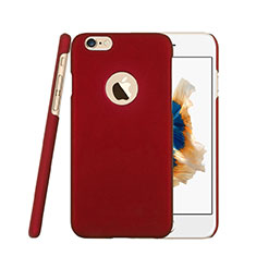 Etui Plastique Rigide avec Trou Mat pour Apple iPhone 6S Rouge