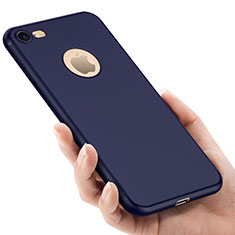 Etui Plastique Rigide avec Trou Mat pour Apple iPhone SE (2020) Bleu