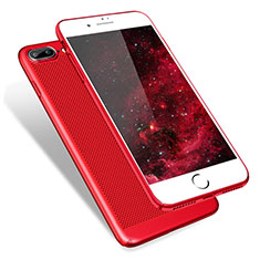 Etui Plastique Rigide Mailles Filet pour Apple iPhone 8 Plus Rouge
