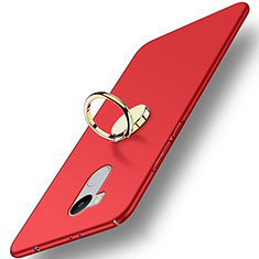 Etui Plastique Rigide Mat avec Support Bague Anneau pour Xiaomi Redmi 4 Prime High Edition Rouge