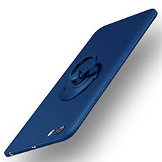 Etui Plastique Rigide Mat et Support Bague Anneau pour Xiaomi Mi 5 Bleu