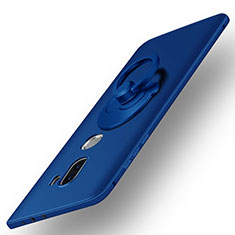 Etui Plastique Rigide Mat et Support Bague Anneau pour Xiaomi Mi 5S Plus Bleu