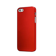 Etui Plastique Rigide Mat pour Apple iPhone SE Rouge