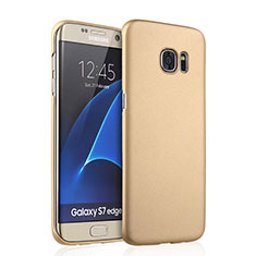 Etui Plastique Rigide Mat pour Samsung Galaxy S7 Edge G935F Or