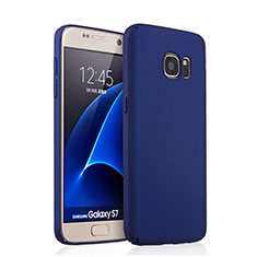 Etui Plastique Rigide Mat pour Samsung Galaxy S7 G930F G930FD Bleu