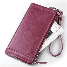 Etui Pochette Cuir Portefeuille Universel pour Sony Xperia XZ2 Violet