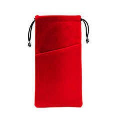 Etui Pochette Velour Universel K02 pour Apple iPhone 14 Rouge