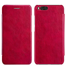 Etui Portefeuille Livre Cuir L01 pour Xiaomi Mi 6 Rouge