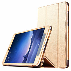 Etui Portefeuille Livre Cuir L01 pour Xiaomi Mi Pad 2 Or