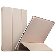 Etui Portefeuille Livre Cuir L08 pour Apple iPad Mini 4 Or