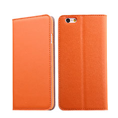 Etui Portefeuille Livre Cuir pour Apple iPhone 6 Orange