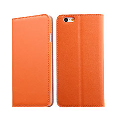 Etui Portefeuille Livre Cuir pour Apple iPhone 6S Plus Orange