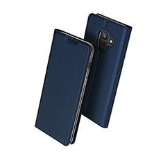 Etui Portefeuille Livre Cuir pour Samsung Galaxy A6 (2018) Bleu