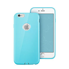 Etui Silicone avec Trou Souple Couleur Unie pour Apple iPhone 6S Bleu Ciel