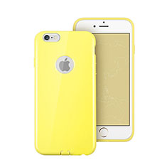 Etui Silicone avec Trou Souple Couleur Unie pour Apple iPhone 6S Jaune
